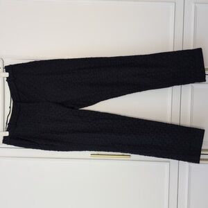 Jcrew Women's Eyelet Lined Ankle Pants Navy 6 Tall